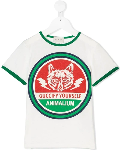 Gucci Animalium Print T-shirt In White | ModeSens