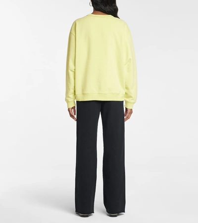Shop Acne Studios Logo Cotton Sweatshirt In Yellow