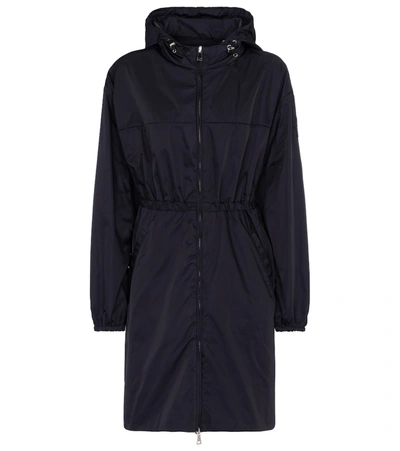 Shop Moncler Alfirk Hooded Raincoat In Blue