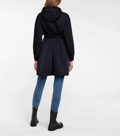 Shop Moncler Alfirk Hooded Raincoat In Blue