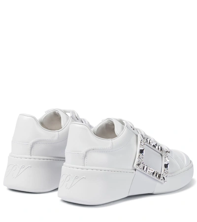 Roger Vivier Crystal-embellished Low-top Sneakers In White