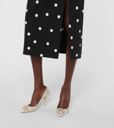 Dolce & Gabbana Belluci Embellished Lace Pumps In White