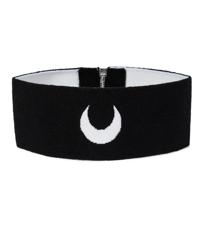 Shop Marine Serre Stretch-knit Choker In Black