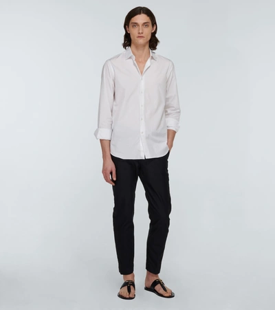 Tom Ford Brighton Leather Flip-flops In Black And Gold In Black