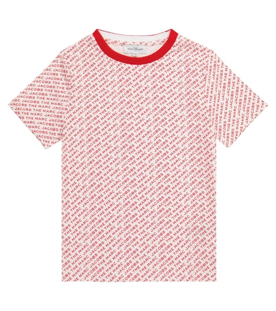 Shop The Marc Jacobs Logo Cotton Jersey T-shirt In Red