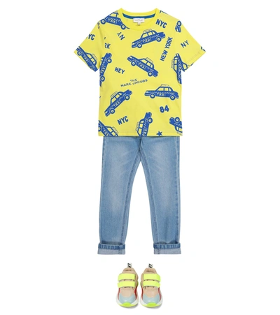 Shop The Marc Jacobs Printed Cotton Jersey T-shirt In Yellow