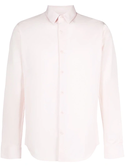 Shop Sandro Plain Button Shirt In Pink