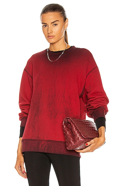 Shop Cotton Citizen Brooklyn Crew Neck Sweatshirt In Ruby Mix