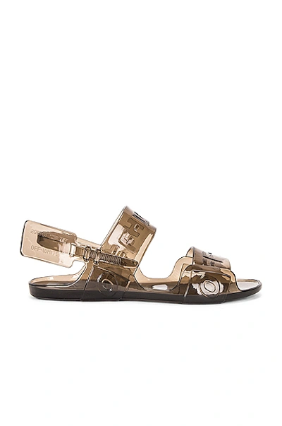 Shop Off-white Jelly Sandal In Grey