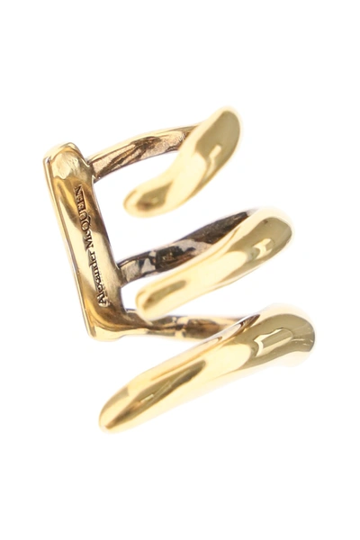 Shop Alexander Mcqueen Three-circle Single Earring In Mcq0977 Oro Ob Antl