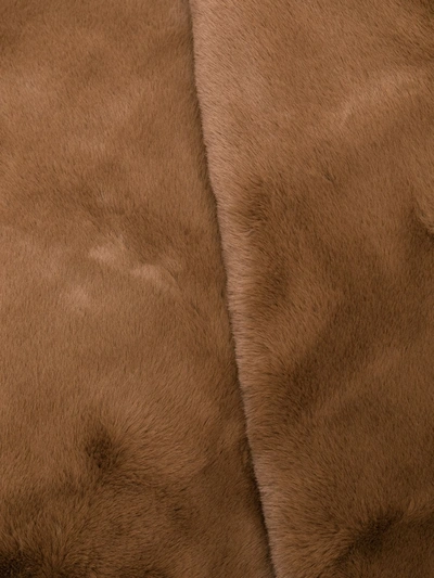 Shop Apparis Shiloh Faux-fur Blanket In Brown