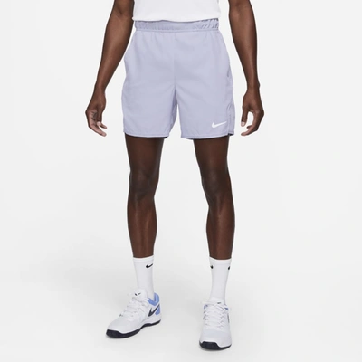 Shop Nike Court Dri-fit Victory Men's 7" Tennis Shorts In Indigo Haze,white