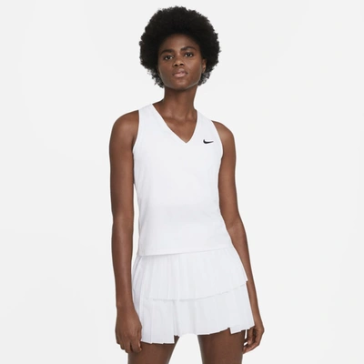 Shop Nike Women's Court Victory Tennis Tank Top In White