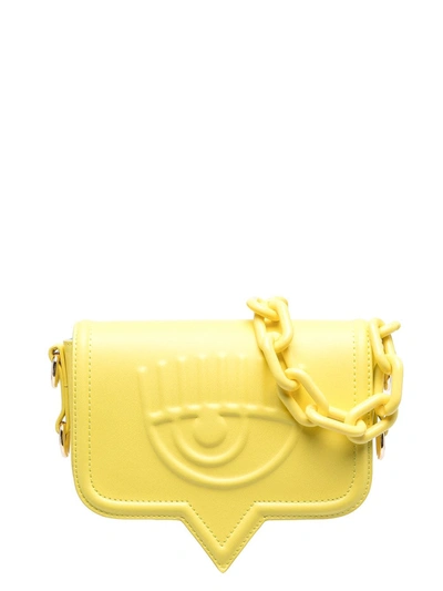 Shop Chiara Ferragni Eyelike Crossbody Bag In Yellow