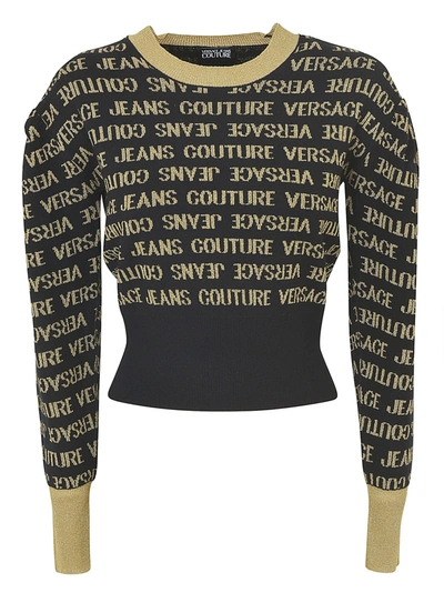 Shop Versace Jeans Couture Filato Vi Mixed Lettering Top