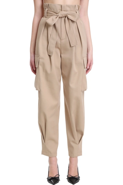 Shop Red Valentino Pants In Beige Cotton