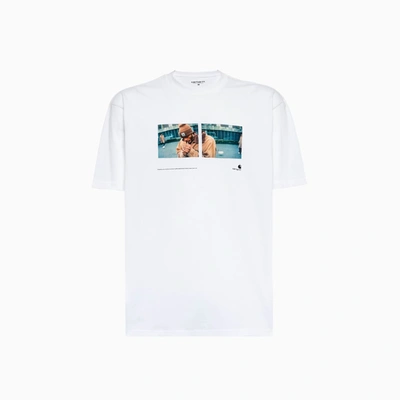 Shop Carhartt Wip Backyard T-shirt I029064.03 In White