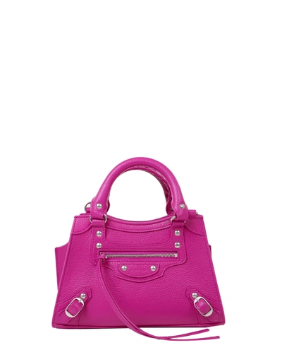 Shop Balenciaga Fuchsia Classic City Mini