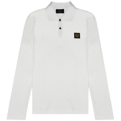 Shop Belstaff Long Sleeved Polo In White