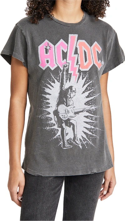 Shop Madeworn Acdc Tee In Black Pigment