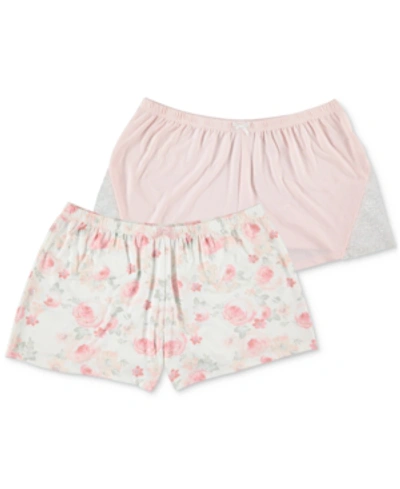 Shop Flora By Flora Nikrooz 2-pk. Knit Pajama Shorts In Pink