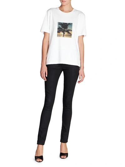 Shop Saint Laurent Graphic Palm T-shirt In Naturel Multicolor