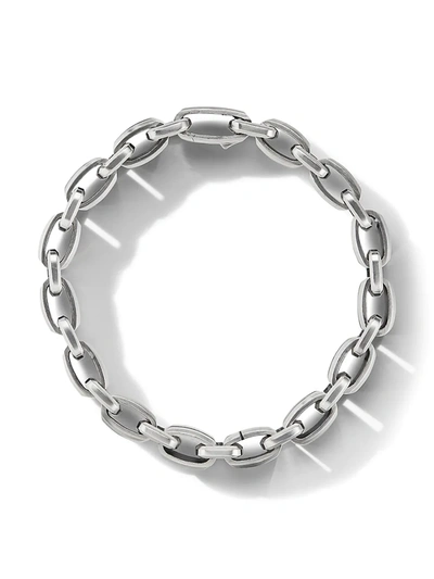 Shop David Yurman Beveled Sterling Silver Link Bracelet