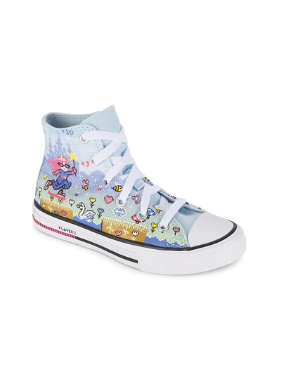 Shop Converse Girl's Gamer All Star Sneakers In Blue