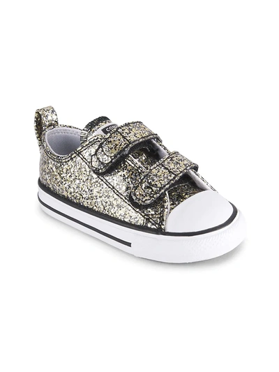 Shop Converse Baby Girl's & Little Girl's Coated Glitter All Star Sneakers In Grey