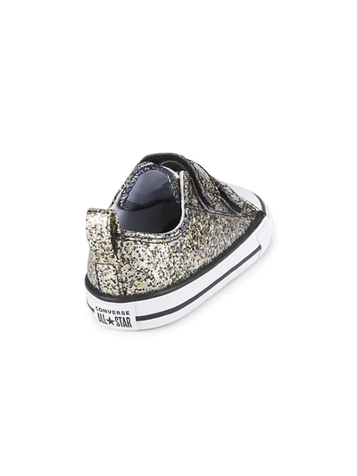 Shop Converse Baby Girl's & Little Girl's Coated Glitter All Star Sneakers In Grey