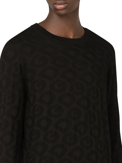 Shop Dolce & Gabbana Pique Logo Silk Sweater In Nero