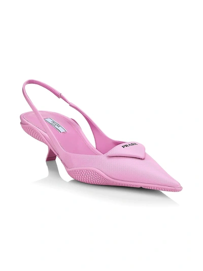 Shop Prada Slingback Pumps In Primula