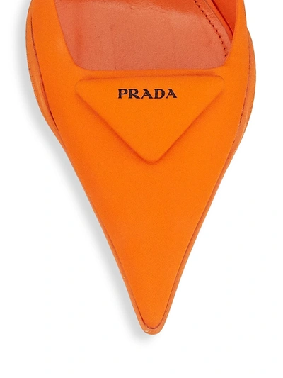 Shop Prada Slingback Pumps In Orange