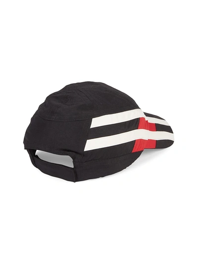 Shop Balenciaga Tracks Colorblock Stripe Baseball Cap In Black