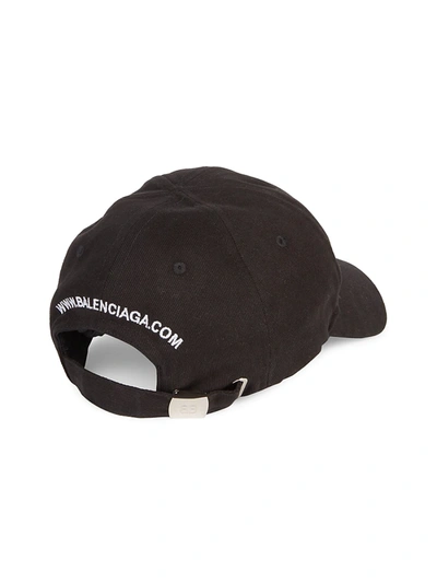 Shop Balenciaga Men's Cob Your Log Baseball Cap In Black White