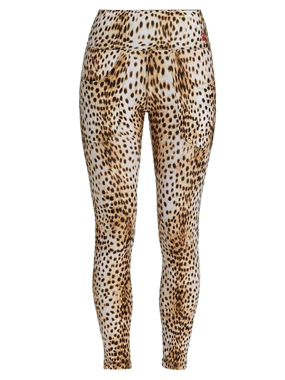 Shop R13 Leopard Patch Pocket Leggings In Cheetah