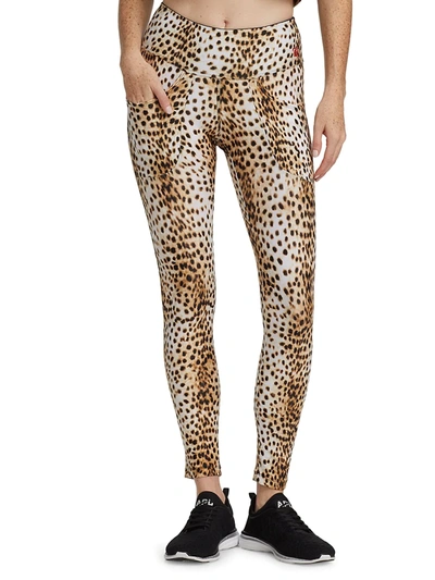 Shop R13 Leopard Patch Pocket Leggings In Cheetah