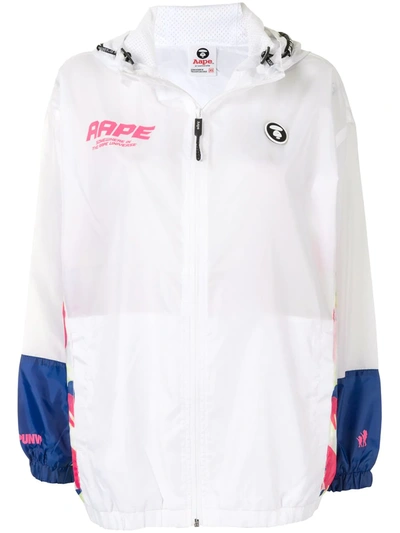 Shop Aape By A Bathing Ape Graphic-print Lightweight Jacket In White