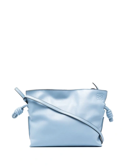 Shop Loewe Mini Flamenco Crossbody Bag In Blue