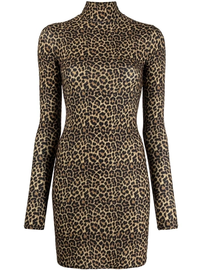 Shop Bikini Lovers Dominica Leopard-print Dress In Brown