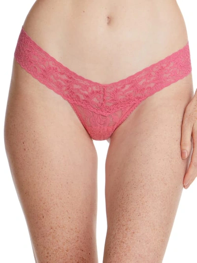 Shop Hanky Panky Signature Lace Low Rise Thong In Sugar Rush Pink