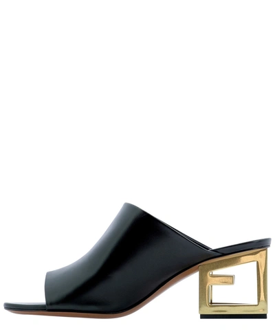 Shop Givenchy "triangle" Sandals In Black  