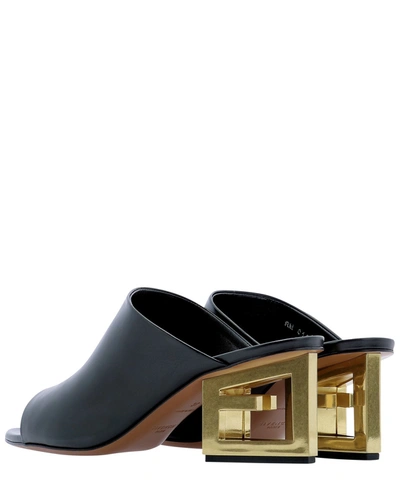 Shop Givenchy "triangle" Sandals In Black  