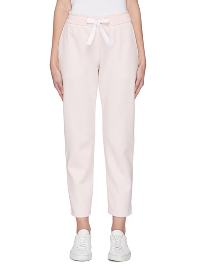 Shop Thom Browne Tricolour Back Tab Cotton Sweatpants In Pink