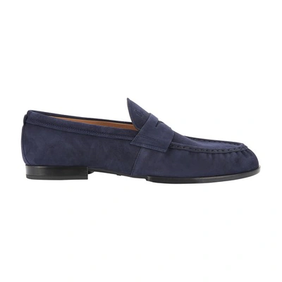 Shop Tod's Gomma Loafers In Blu