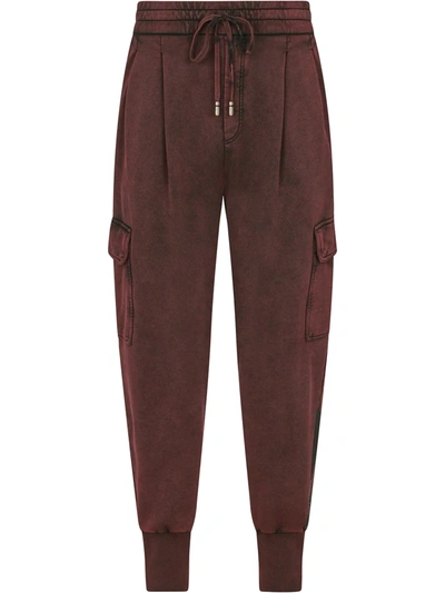 Shop Dolce & Gabbana Tapered-leg Cargo Trousers In Brown