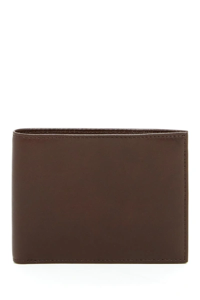 Shop Bosca Leather Id Wallet In Brown