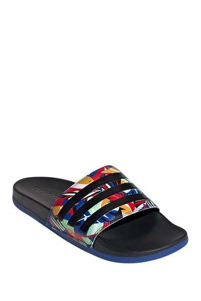 Shop Adidas Originals Adilette Comfort Slide Sandal In Core Black/core Black