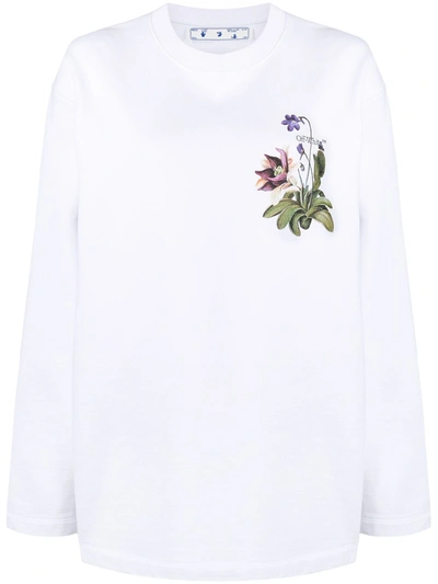 Shop Off-white Oversized Crewneck Tee In White