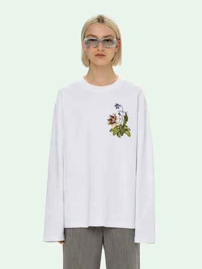 Shop Off-white Oversized Crewneck Tee In White